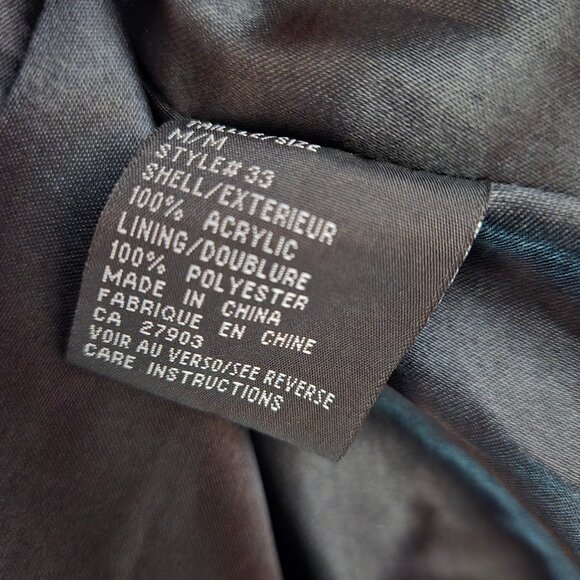 Vintage 90s Y2K Black Full Length Faux Fur Coat Size M Plush Velvety Glam Winter - Picture 13 of 13